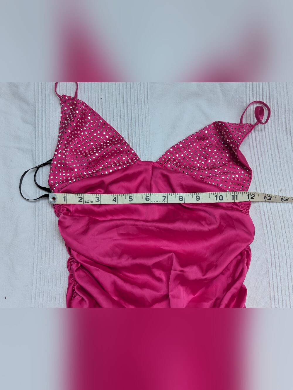 For Love & Lemons Victoria's Secret Mirage Mirrored Mini Dress Pink Satin S - Picture 3 of 11